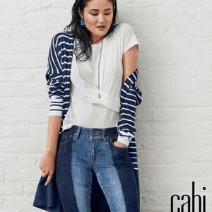 Cabi Women's M Medium Short Sleeve White Swag Tee